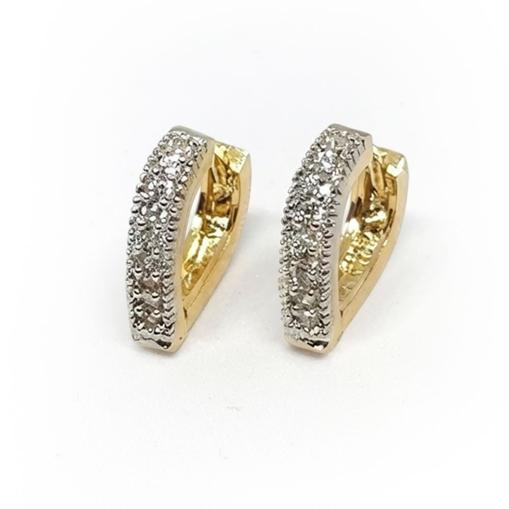 American Diamond Ring Stud Earrings