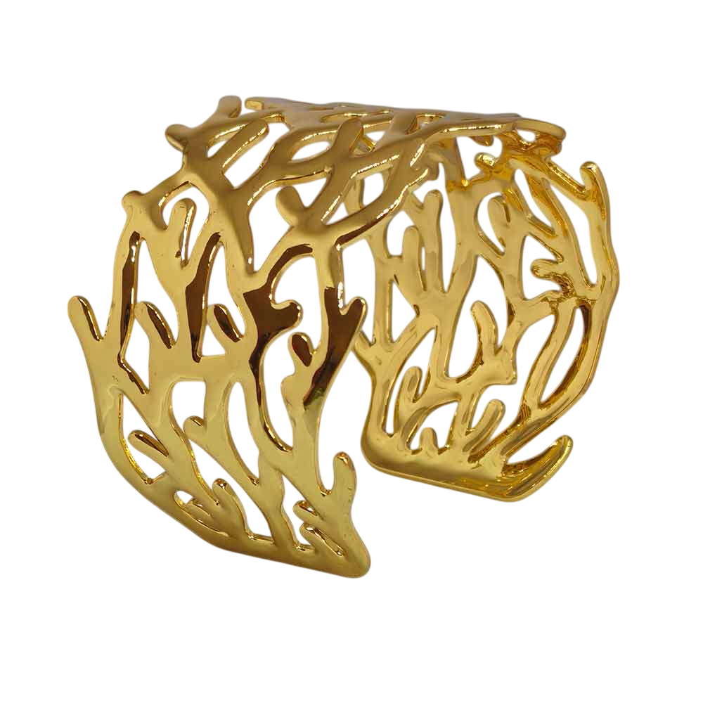 Golden Leaf Cuff Bracelet