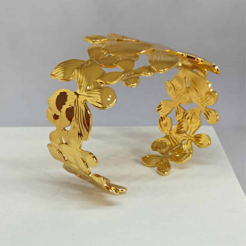 Floral Bloom Cuff Bracelet - Image 2
