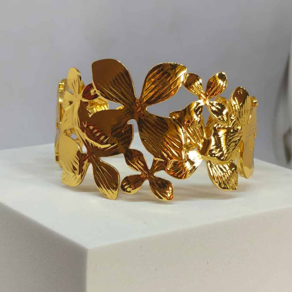 Floral Bloom Cuff Bracelet - Image 4