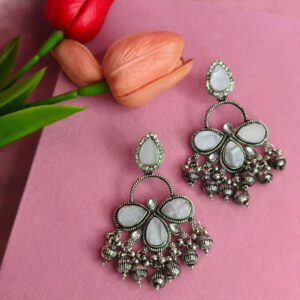 Traditional Ethnic Earrings for Women | Designer Dangler Earrings with Mirror Work & Beaded Drops | Wedding & Festive Jewellery